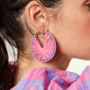 Boucles D'Oreilles Pitchata Rose/Bleu