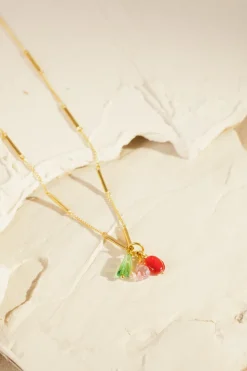 Collier Pampille Or/Multico