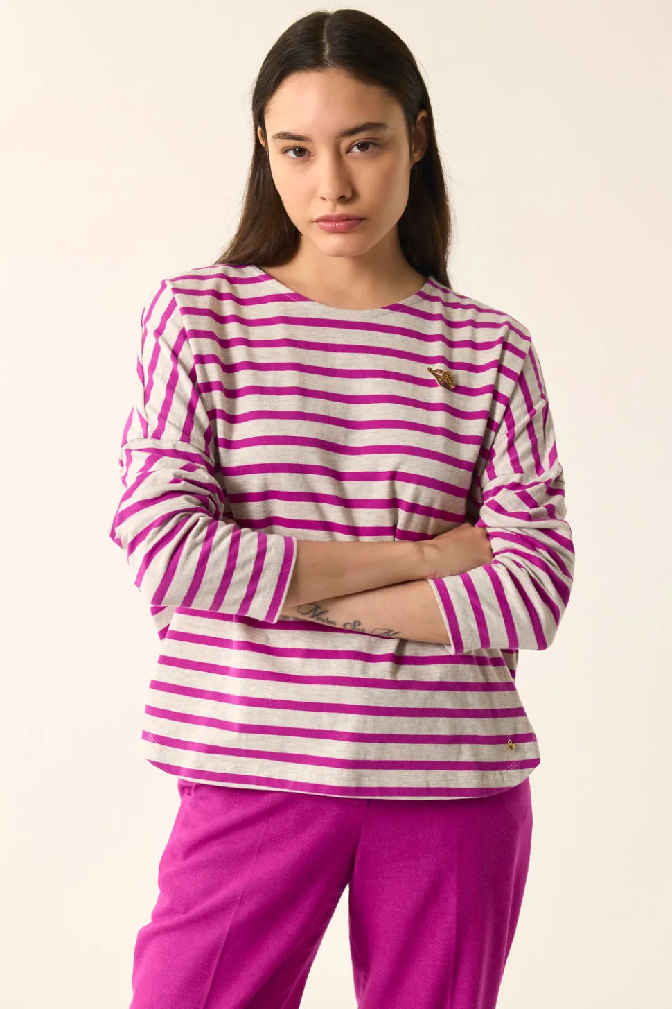 Marinière Filly Beige/Lupin