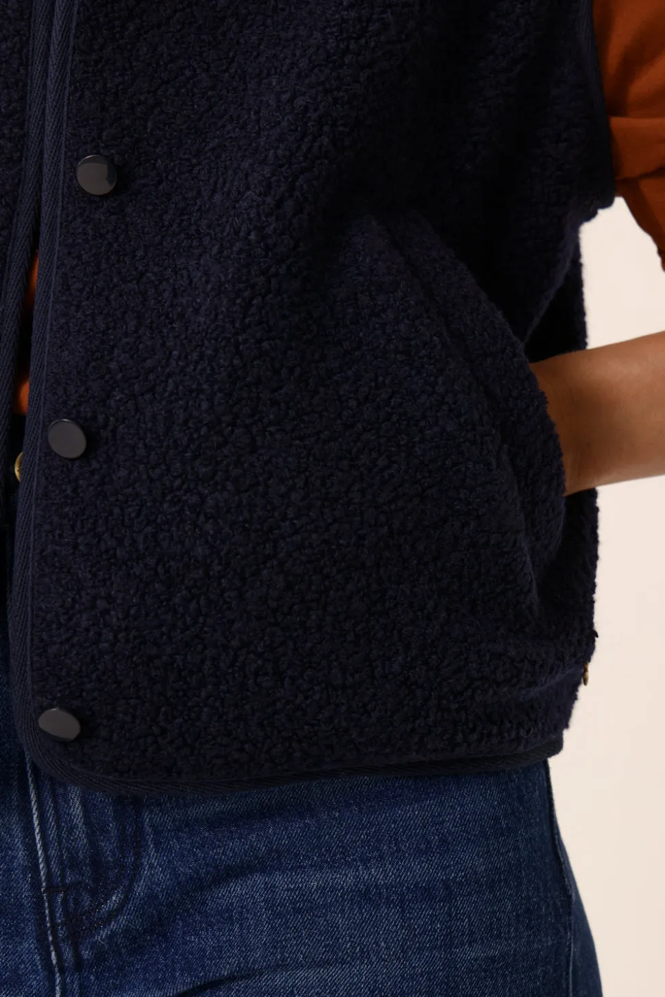 Veste maille sans manches Zlata Marine