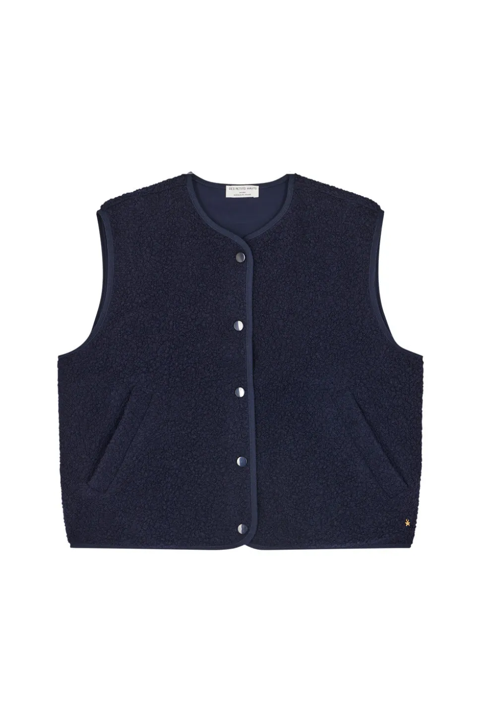 Veste maille sans manches Zlata Marine