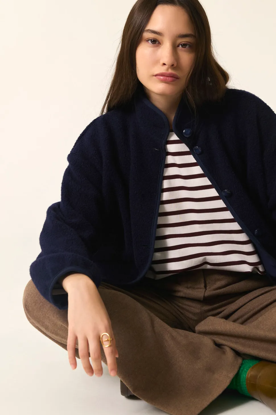 Veste maille Zlavina Marine