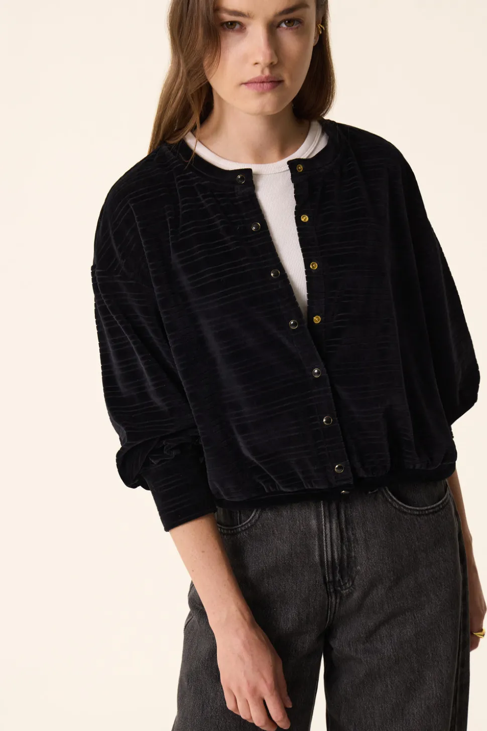 Veste maille Zoraya Noir